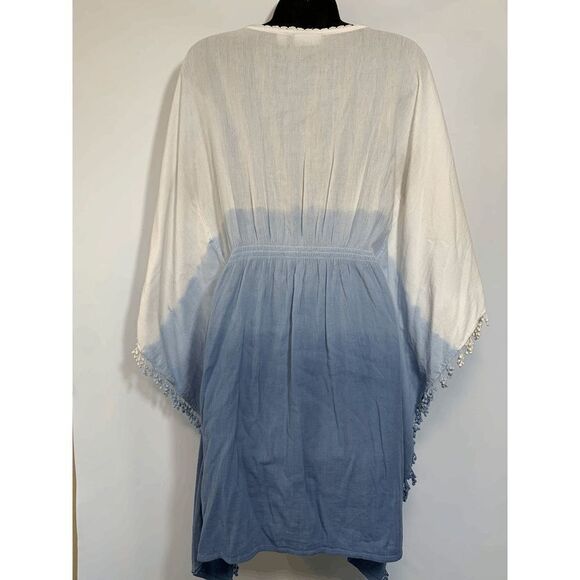 New York Company Womens Mini Dress Embellished Floral Gradient Blue White Small - Picture 3 of 9